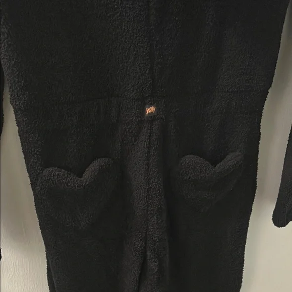 Yitty Cozy Black Onesie with Heart Pockets - Picture 2 of 12